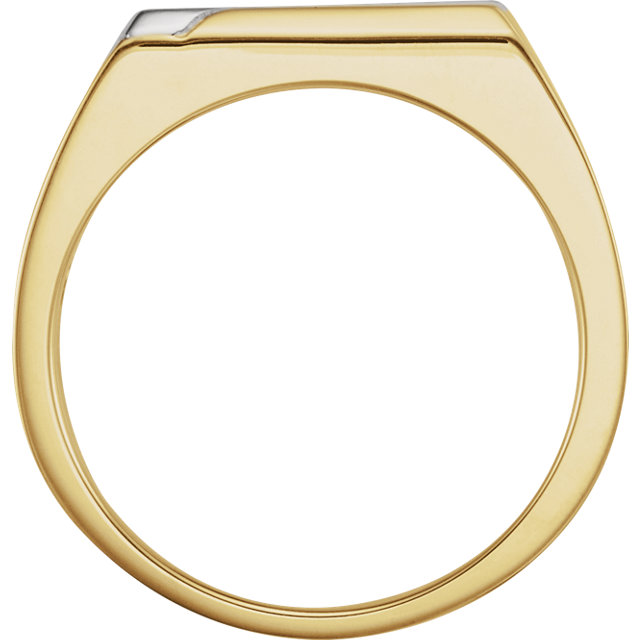 10K Yellow/White Signet Ring