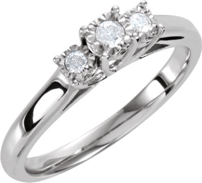 .13 CTW Diamond 3 Stone Ring Ref 650061