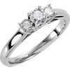 .13 CTW Diamond 3 Stone Ring Ref 650061