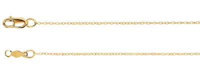 18-inch .75MM Rope Chain with Lobster Clasp - 14K Yellow Gold