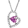 .2 CTW Pink Sapphire and Diamond Pendant Ref 650731