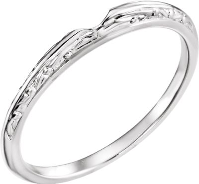 14K White Band for 4.1mm Round Ring