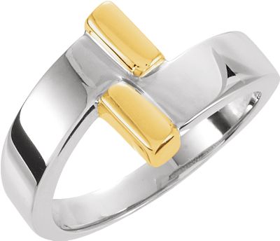 Fashion Rings , 14K Two-Tone Bypass Ring