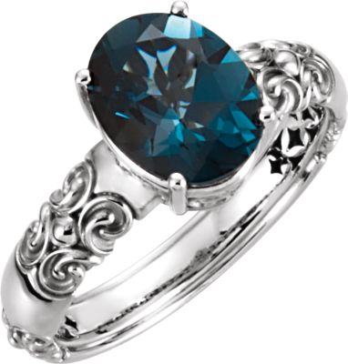 10x8mm London Blue Topaz Ring Ref 71613