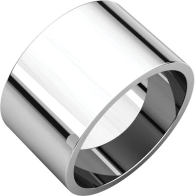 Platinum 12 mm Flat Band Size 9<br>(Size 9)