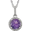 .1 CTW Diamond and Birthstone Necklace Ref 651301