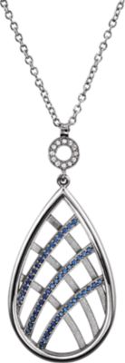 Necklace / Chain , Blue & White Sapphire Necklace or Pendant 