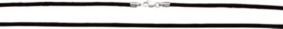 18 inch Black Satin Cord with Lobster Clasp Sterling Silver