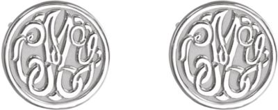 10mm 3 Letter Script Monogram Earrings Ref 86011