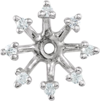 Earring Jackets, 14K White 1/6 CTW Diamond Earring Jackets