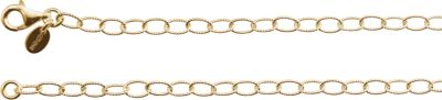 16-inch Knurled Cable Necklace - 24K Vermeil