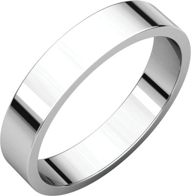 Platinum 4 mm Flat Band Size 4<br>(Size 4)