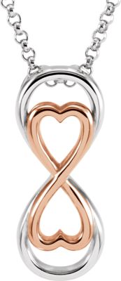 Rose Gold Plated Love For Infinity Necklace