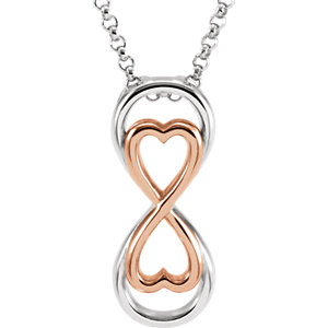 Rose Gold Plated Love For Infinity Necklace