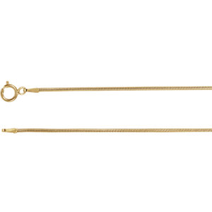 14K Yellow Solid Snake 20" Chain