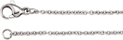 18-inch 1.5 MM Anchor Link Chain with Lobster Clasp - Stainless Steel