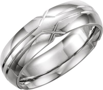 Platinum 6 mm Design Band Size 7 Ref 98831