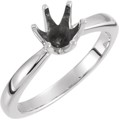 Platinum 8.2 mm Round Tall 6-Prong Solstice Solitaire® Ring Mounting