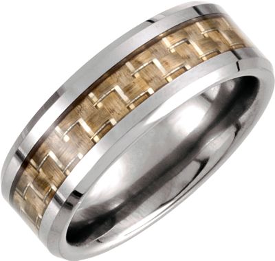 Tungsten Carbide with Carbon Fiber Inlay