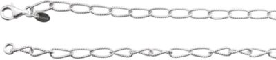 18-inch Knurled Cable Chain - Sterling Silver